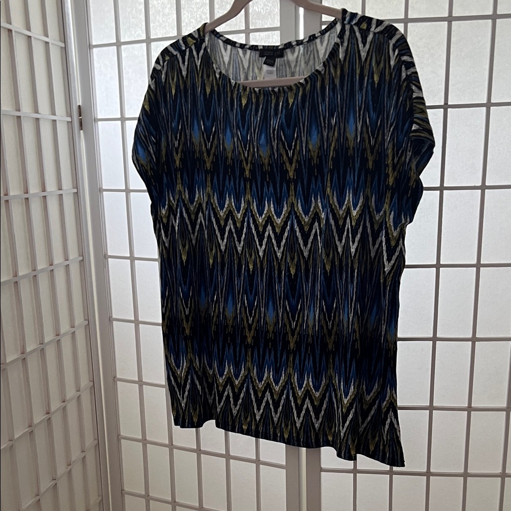 J Jill Wearever Sleeveless Tunic Multicolor Top